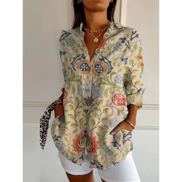 RIA - Casual Blouse with Floral Print