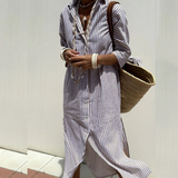 SOOF - elegant striped shirt dress